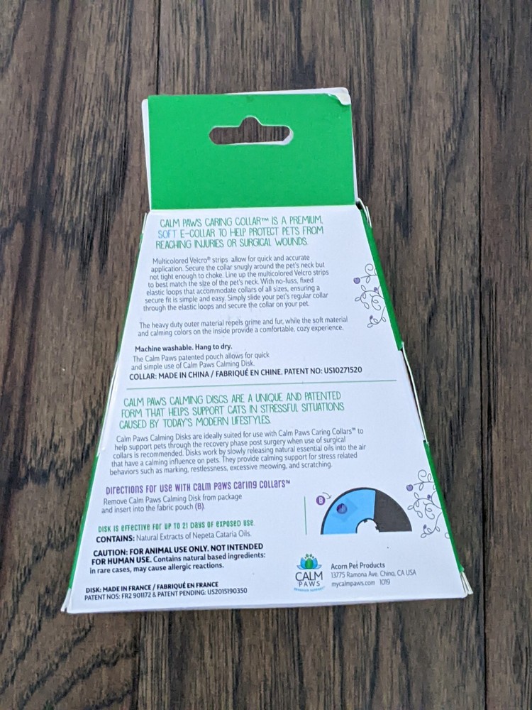 Calm Paws Behavior Support Caring Collar With Calming Disk - Extra Small