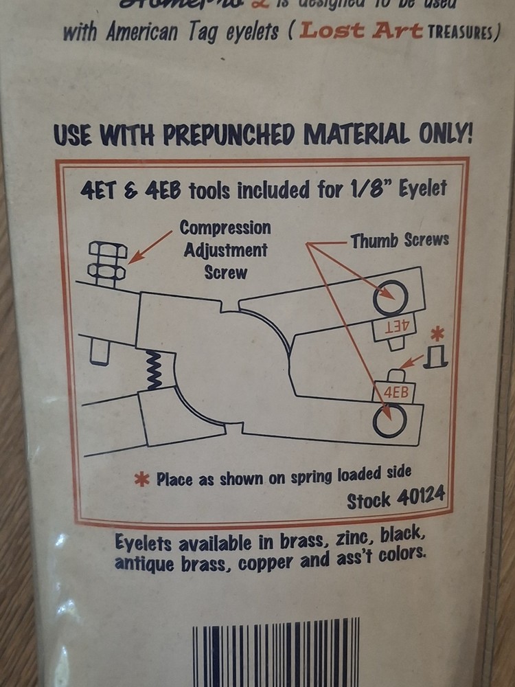 HOMEPRO 2 American Tag Co Adaptable Eyelet Setting Tool 1/8 Scrapbook Crafting
