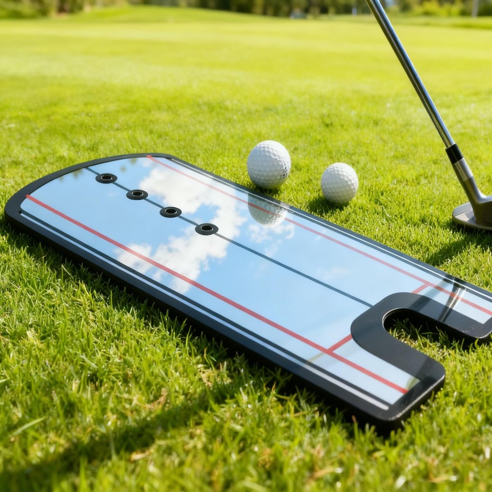 Golf Putting Mirror - Alignment Training Aid with Laser-Engraved Lines for Ey...