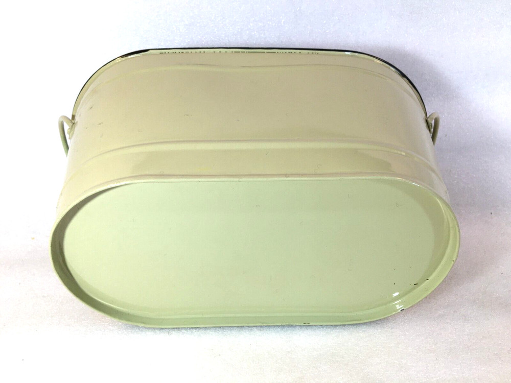 Green Painted Metal Gift Basket Planter