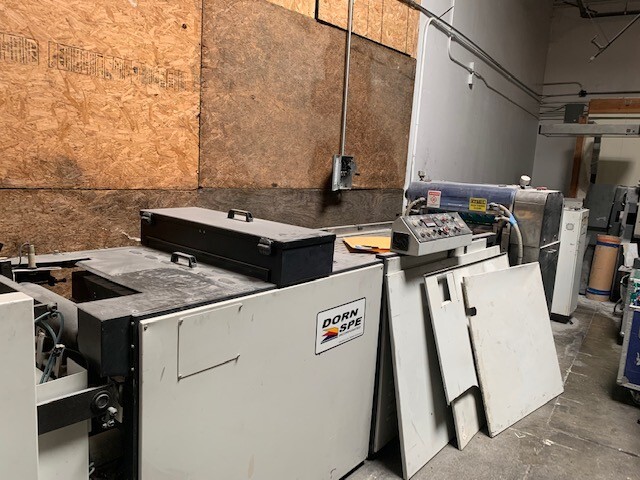 DORN EPS UV Coater machine wit auto feed and auto stacker