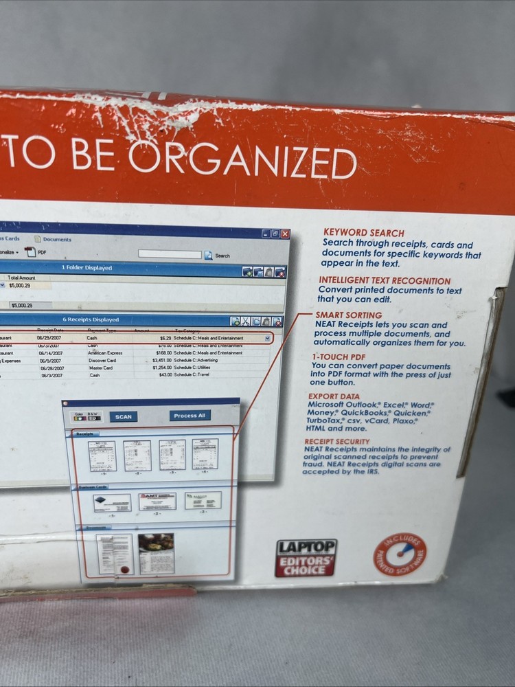 NeatReceipts Mobile Receipt and Document Scanner **No Disc**