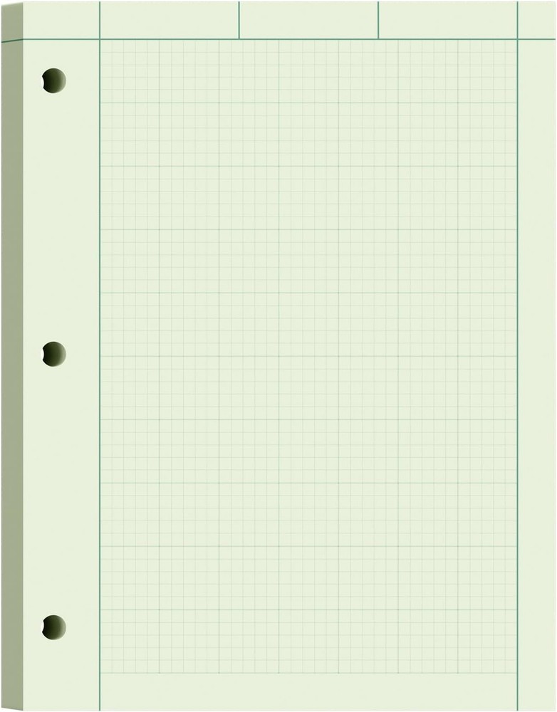 Engineering Paper 8.5 x 11, 100 Sheets Top Glue Binding Engineering Notebook,...