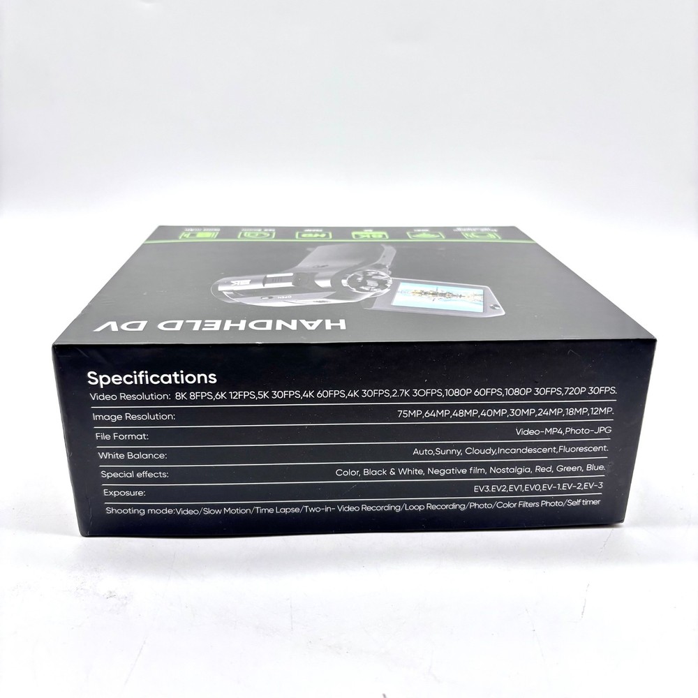 Handheld DV Dual Screen 75MP Recording Video Camera