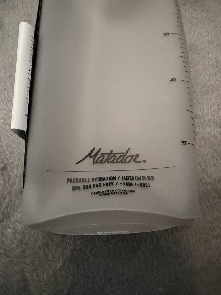 MATADOR Bottle PACKABLE WATER HYDRATION Pack 1 liter