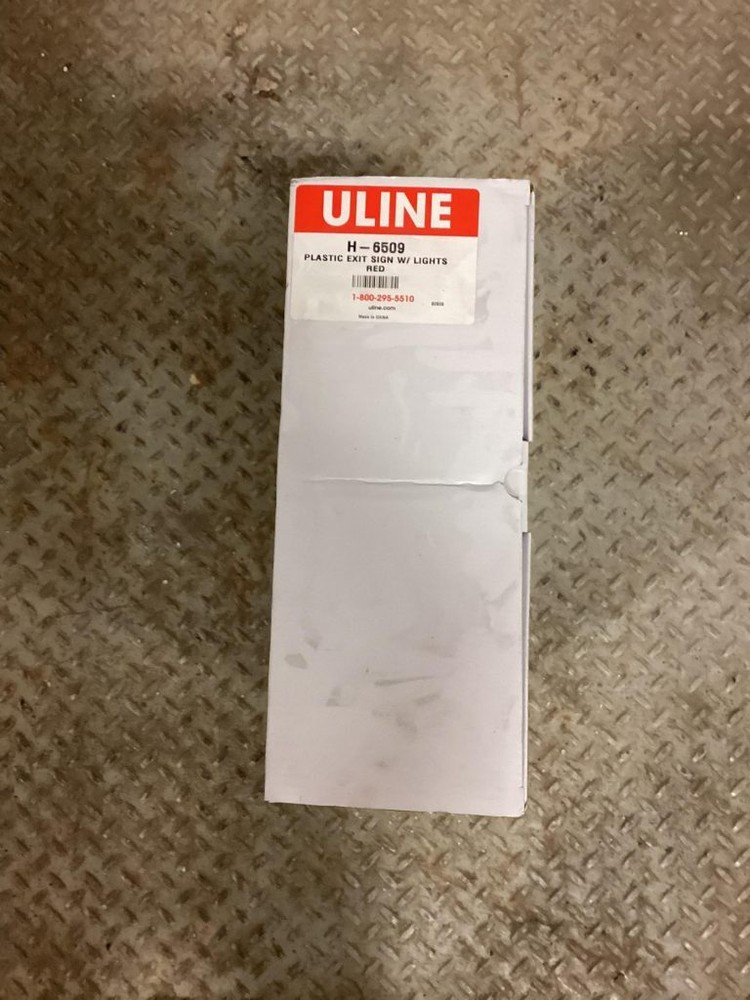 Uline H-6509 Plastic Exit Sign with Lights ; red NIB