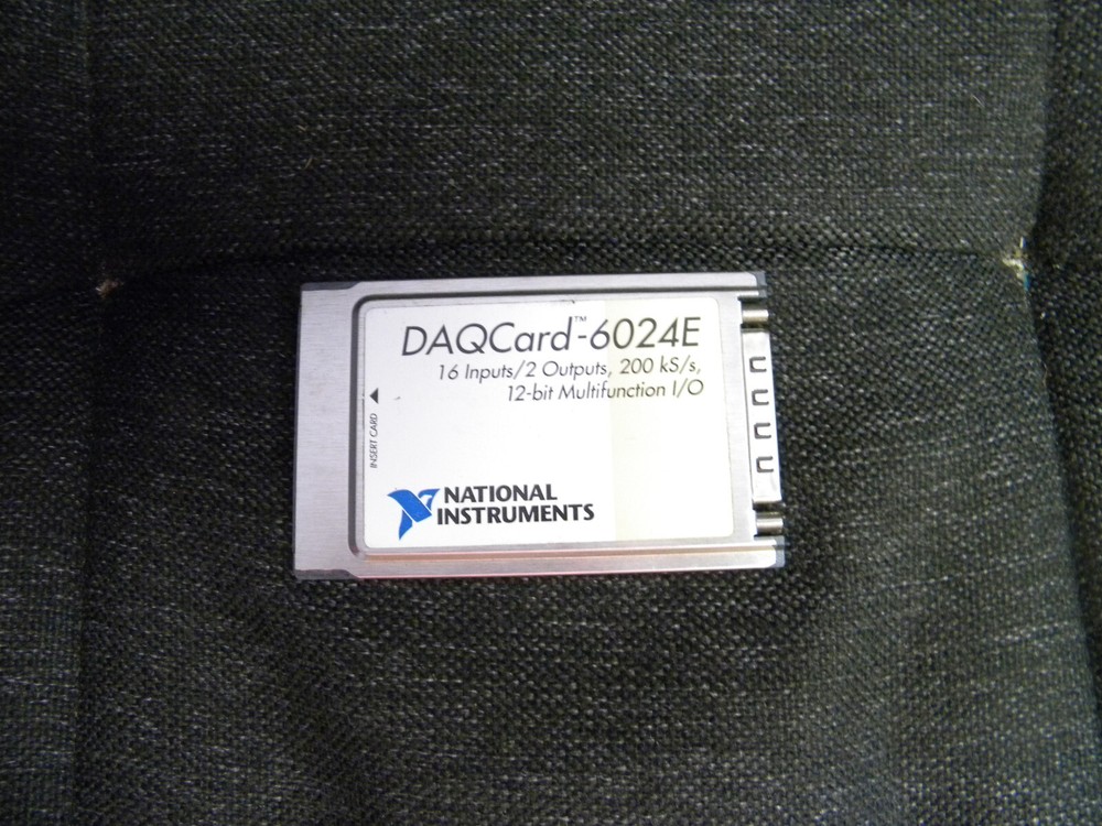 National Instruments NI DAQ Card 6024-E PCMCIA 16 Inputs/2 Outputs 12 Bit Multi