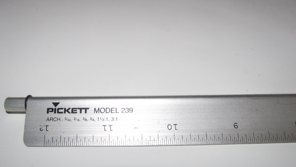 Pickett Rapid Rule 12" Architecture Adjustable Triangular Scale Model 239 (TS2)