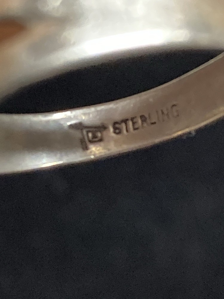 Sterling Silver Vintage Bell Trading Post Abalone Ring Size 7