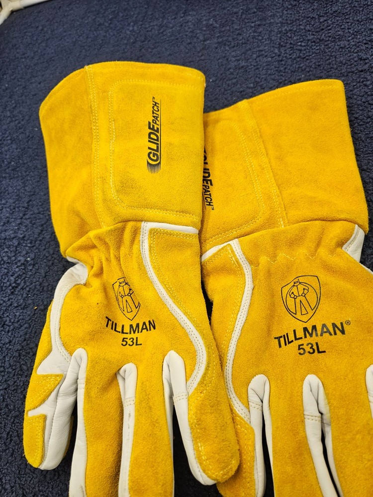 Tillman 53L Grain/Split Cowhide MIG Glove, Glide Patch, 5-1/2" Cuff, Large