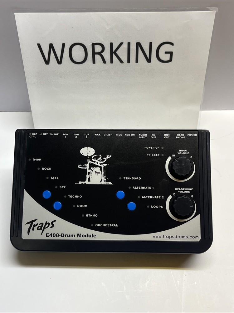Traps Drums E408 Drum Module – Tested Working – Module Only