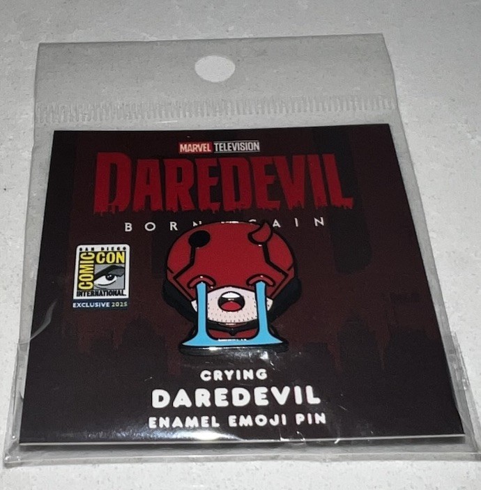 SDCC 2025 Marvel Crying Daredevil Enamel Pin 100% Soft NYCC