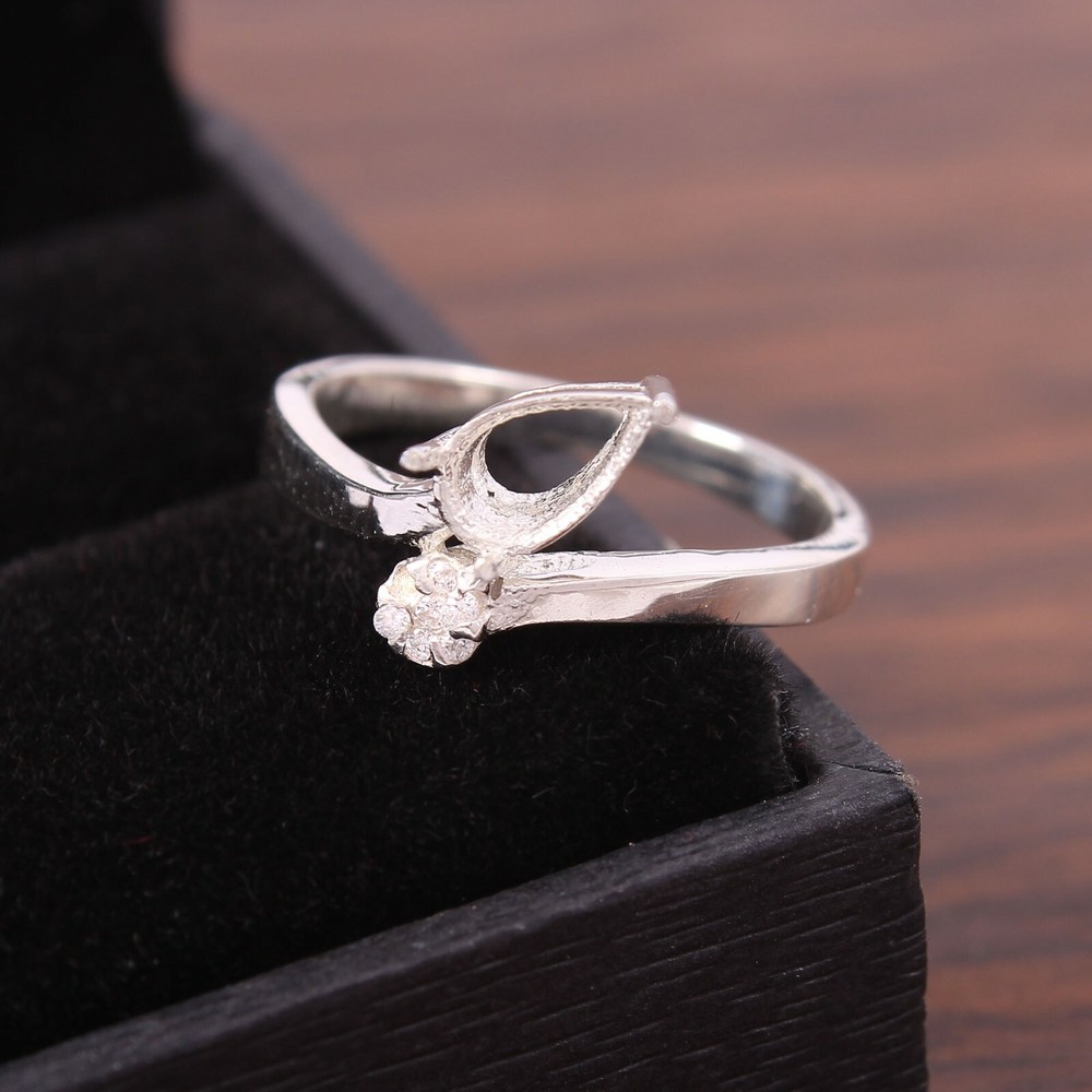 Semi Mount Ring stone Setting Size 7X5 MM Pear Shape Free Shipping