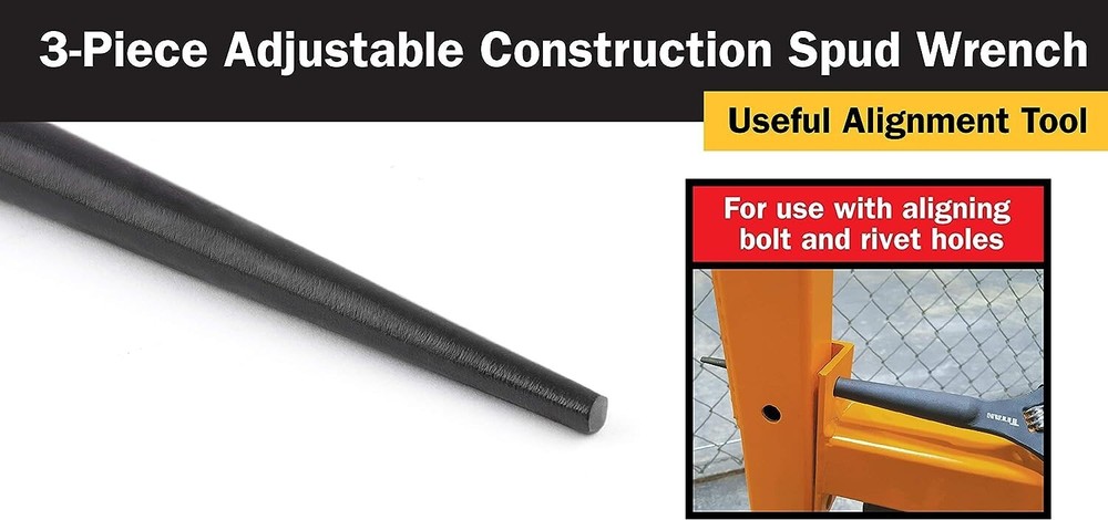 Titan 223 3-Piece Adjustable Construction Spud Wrench Set