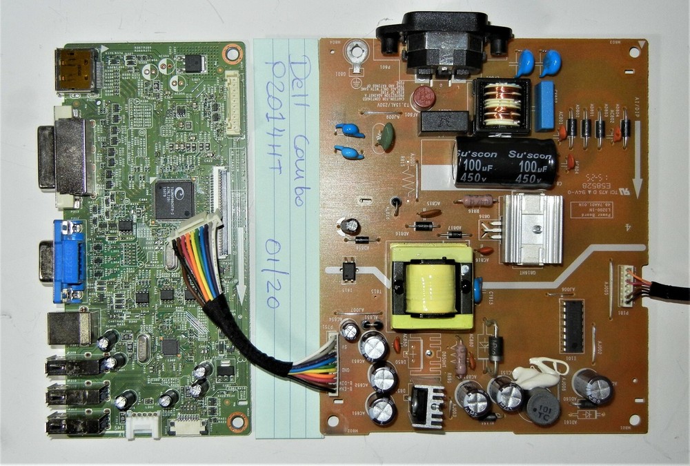 Dell P2014HT 20" Main Board and Power Board (2 Board Combo).