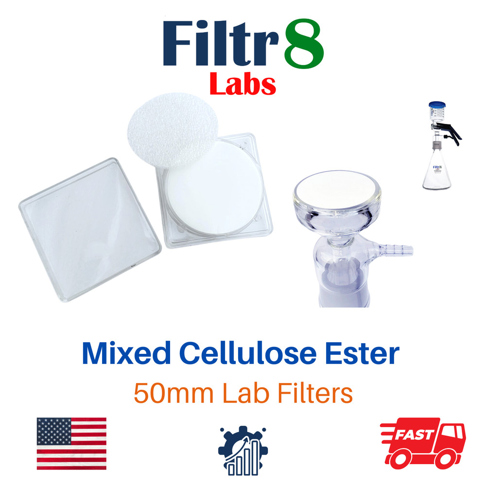 Lab Filter Membranes - Great Quality 50mm Mixed Cellulose Ester (MCE)  - 50 pack