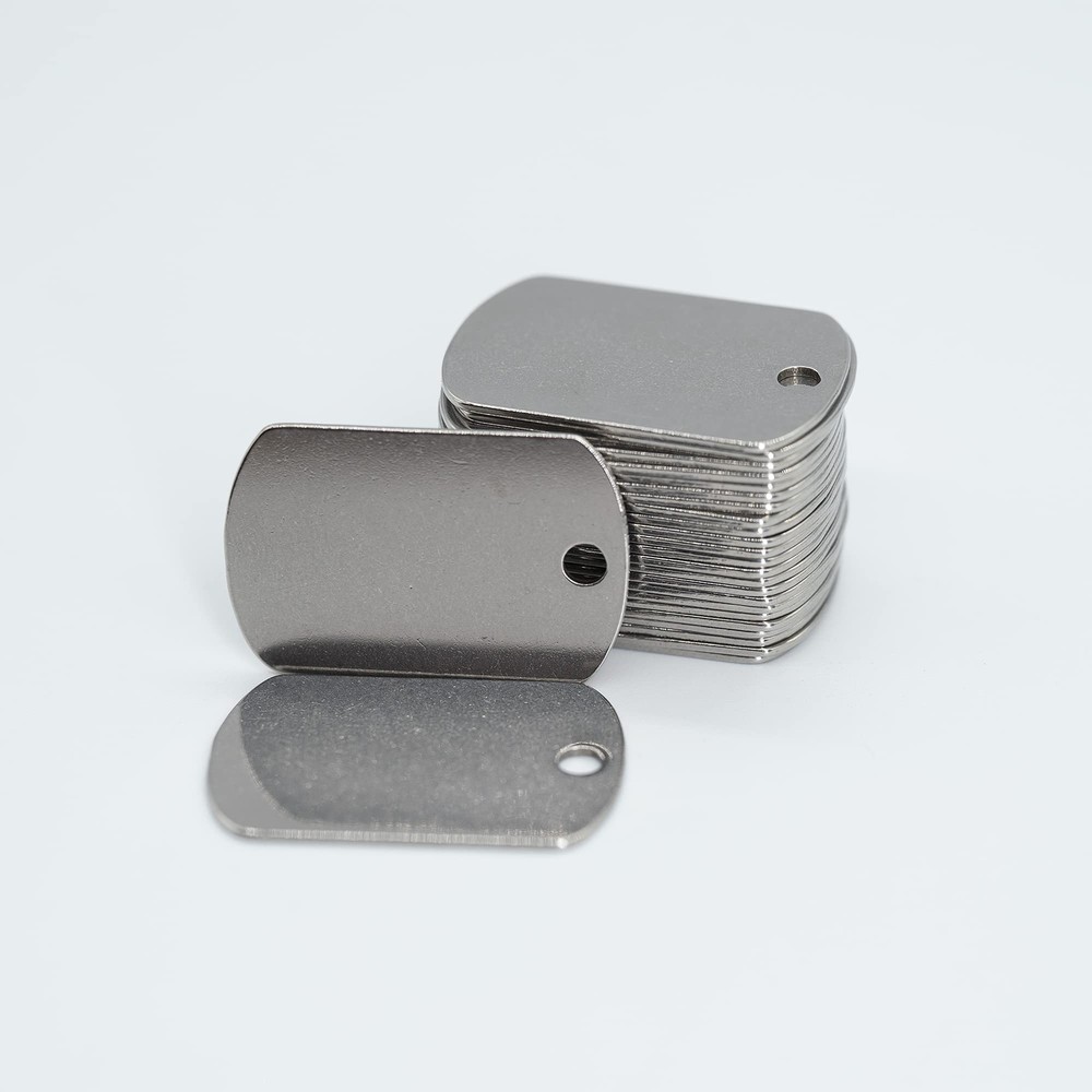 Rectangular Stamping Blanks Stainless Steel Blank Tags Engraving Blanks 25 Pa...