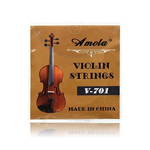Violin Strings Set 4/4 Full Size Replacement E A D G Steel Core Durable Tone