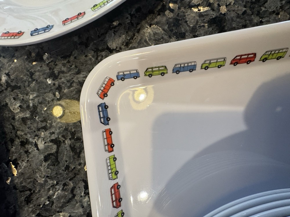 Cool Out Melamine Dinnerware VW Camper Van Service for 12