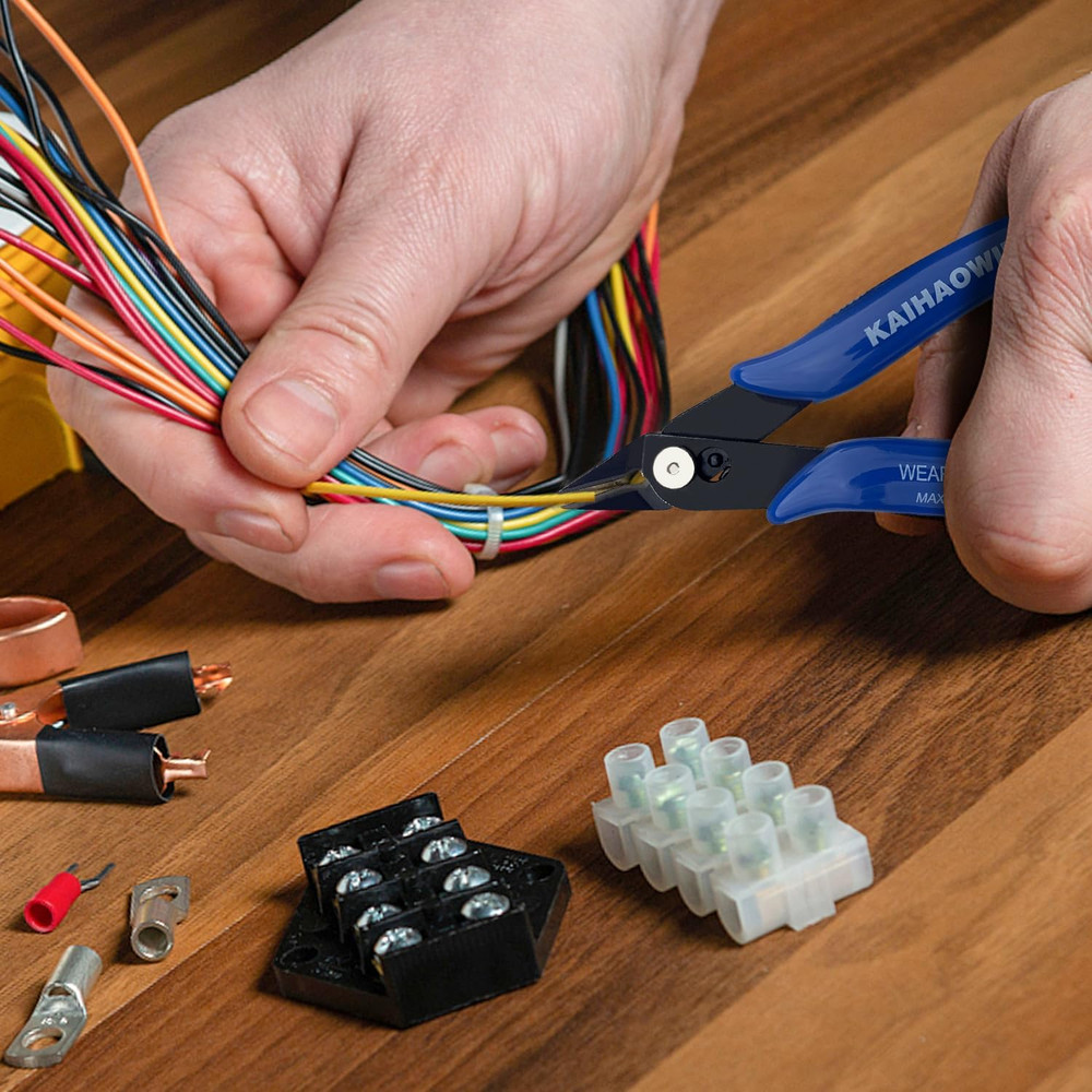 Micro Wire Cutters with Spring, 2 Pack, 5 inch Precision Mini Flush Cutters B...