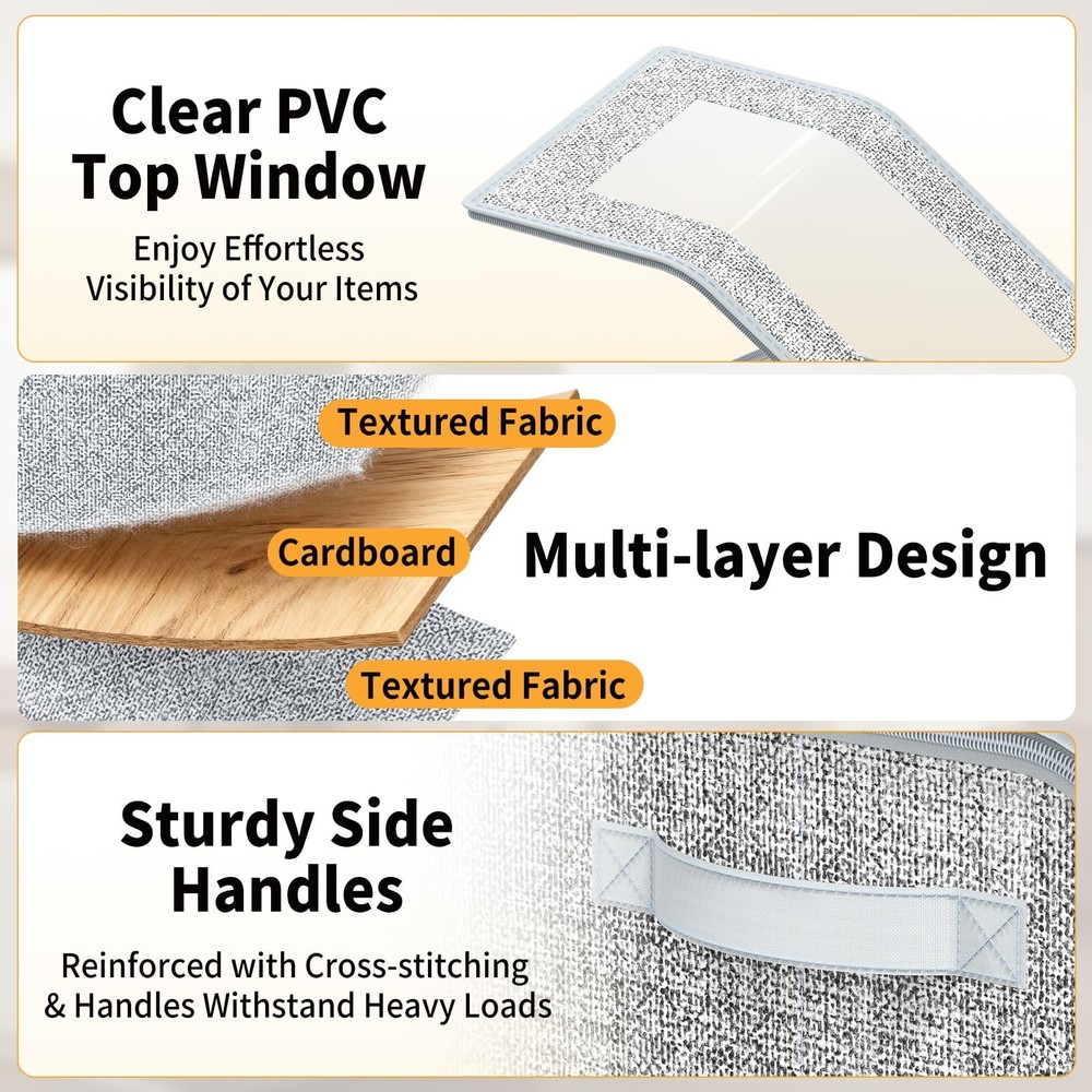 3 Pack Stackable Hat Organizer for Baseball Caps, Hat Storage with Clear Wind