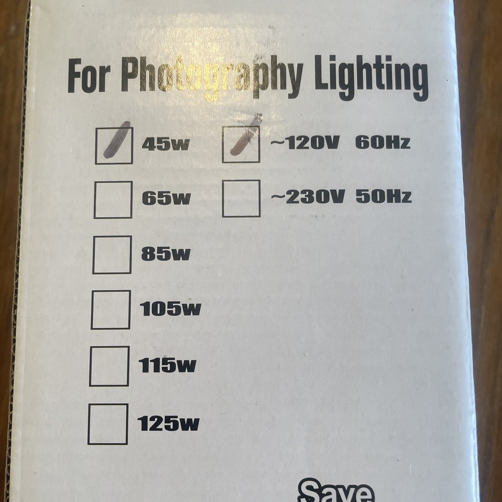 E27 45W 5500K Photographic Light Bulb