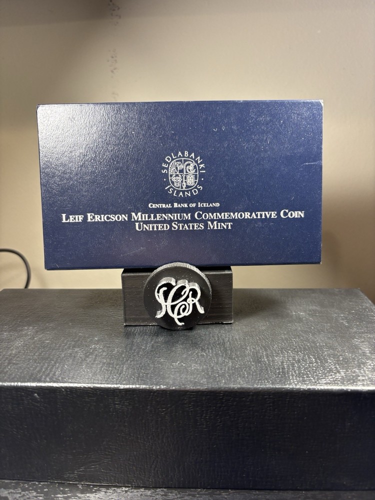 2000 Leif Ericson Millennium Commemorative Silver Dollar OGP & COA