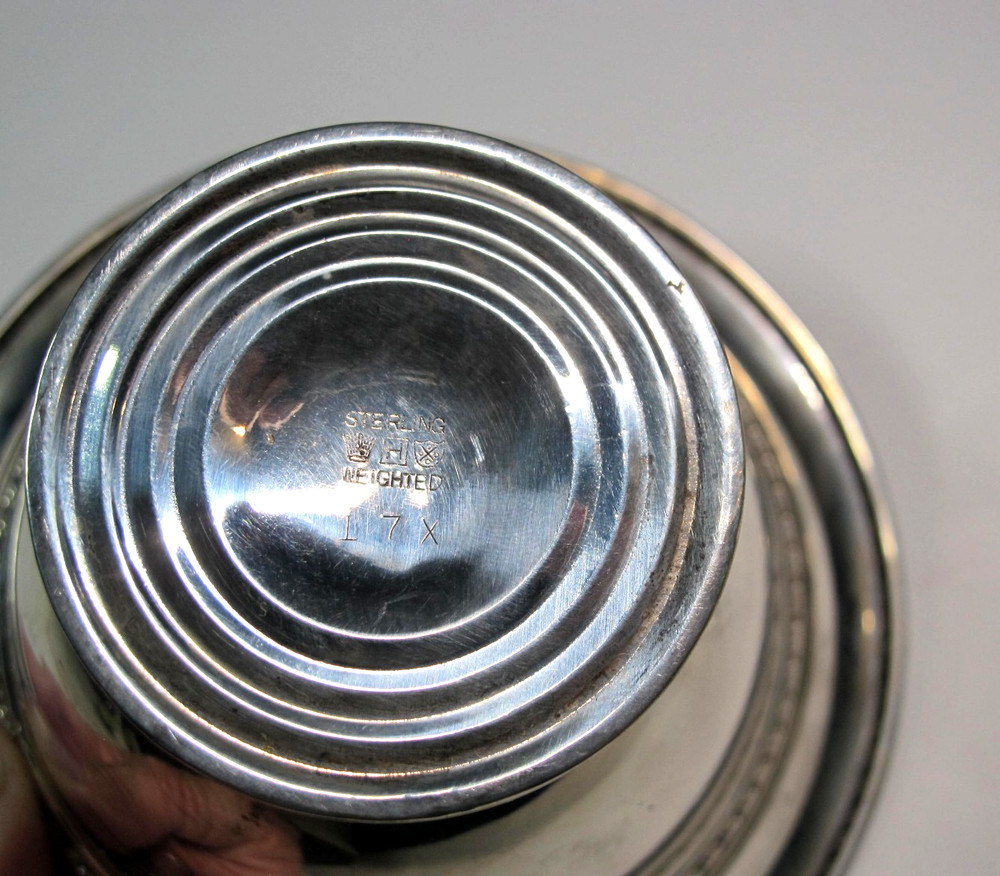 Sterling Silver Candy Dish Weighted 5” Diameter