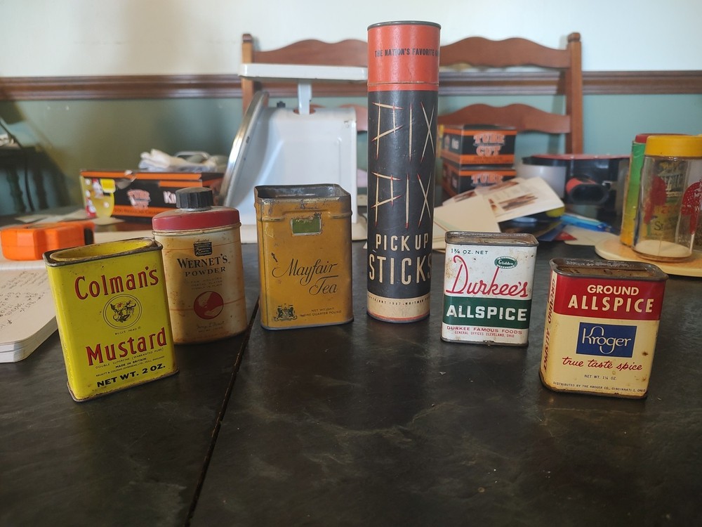 vintage spice tin lot