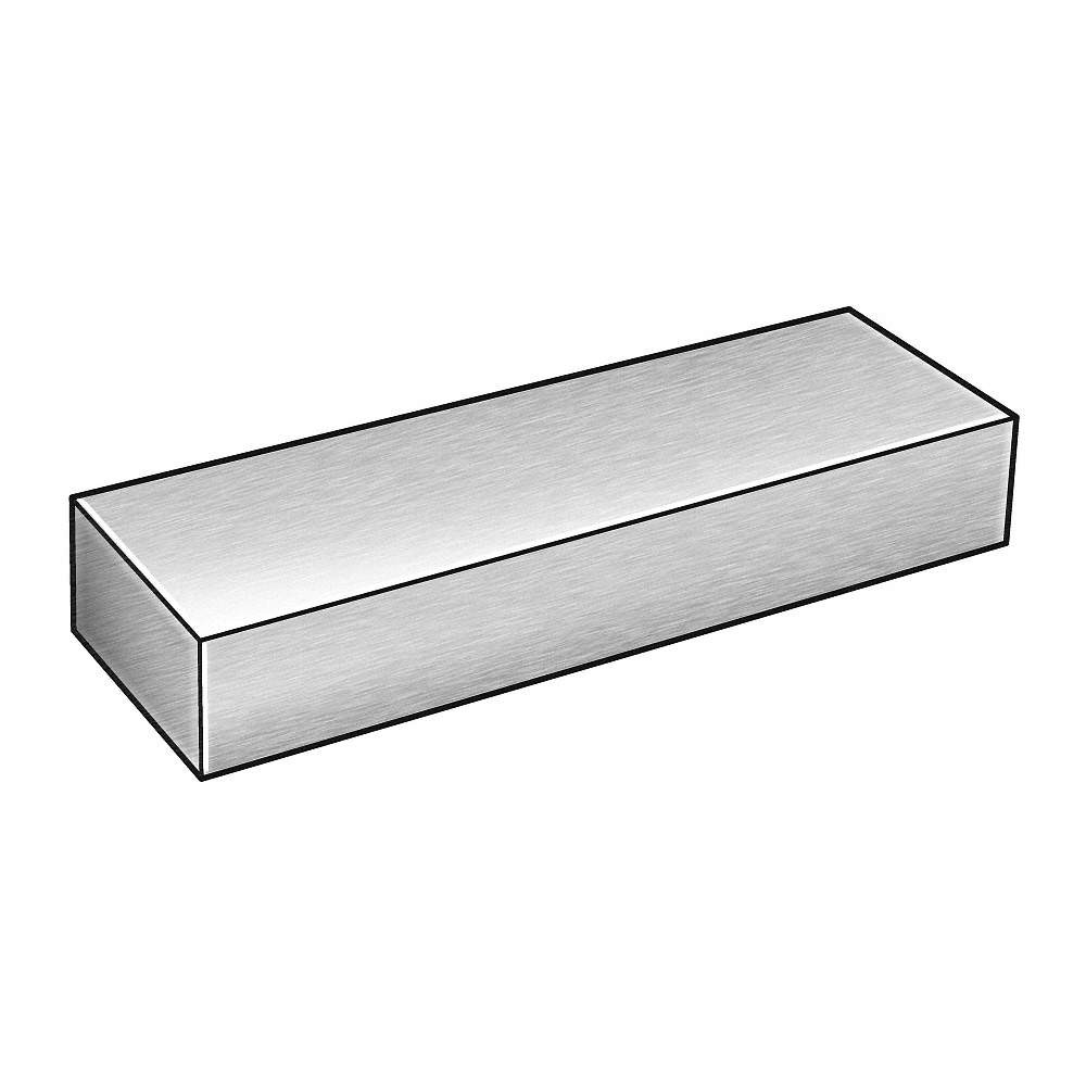 GRAINGER APPROVED 4YTU9 Rectangular Blank Stock,SS,6ft Overall L 4YTU9