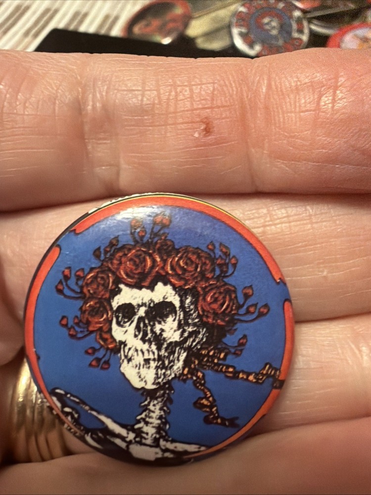 Vintage 1980’s Grateful Dead Skeleton Pinback Button
