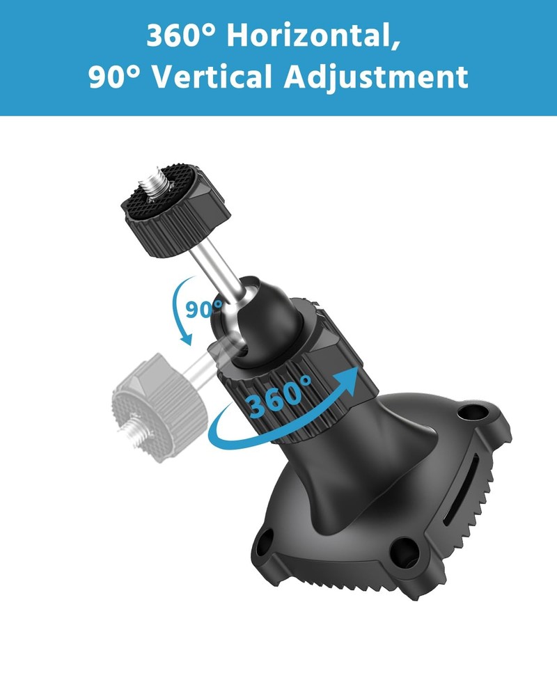 Trail Camera Mount Bracket with 1/4 inch Threaded 34.17 cubic inches, Black