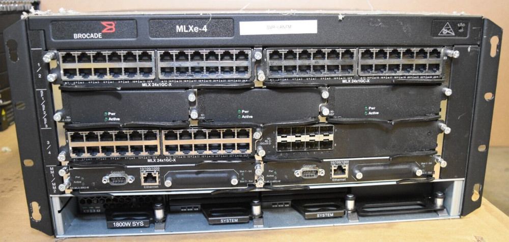 Brocade MLXE-4 Core Router - Assorted Modules *READ*