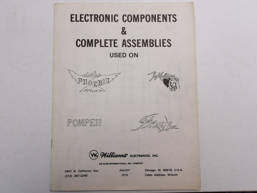 Williams: Electronic Components & Complete Assemblies Manual - NOS
