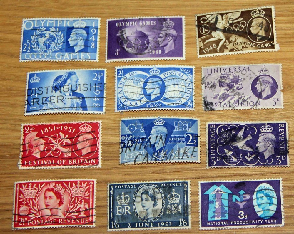 KGVI QEII Mixed Commemoratives x27 Used