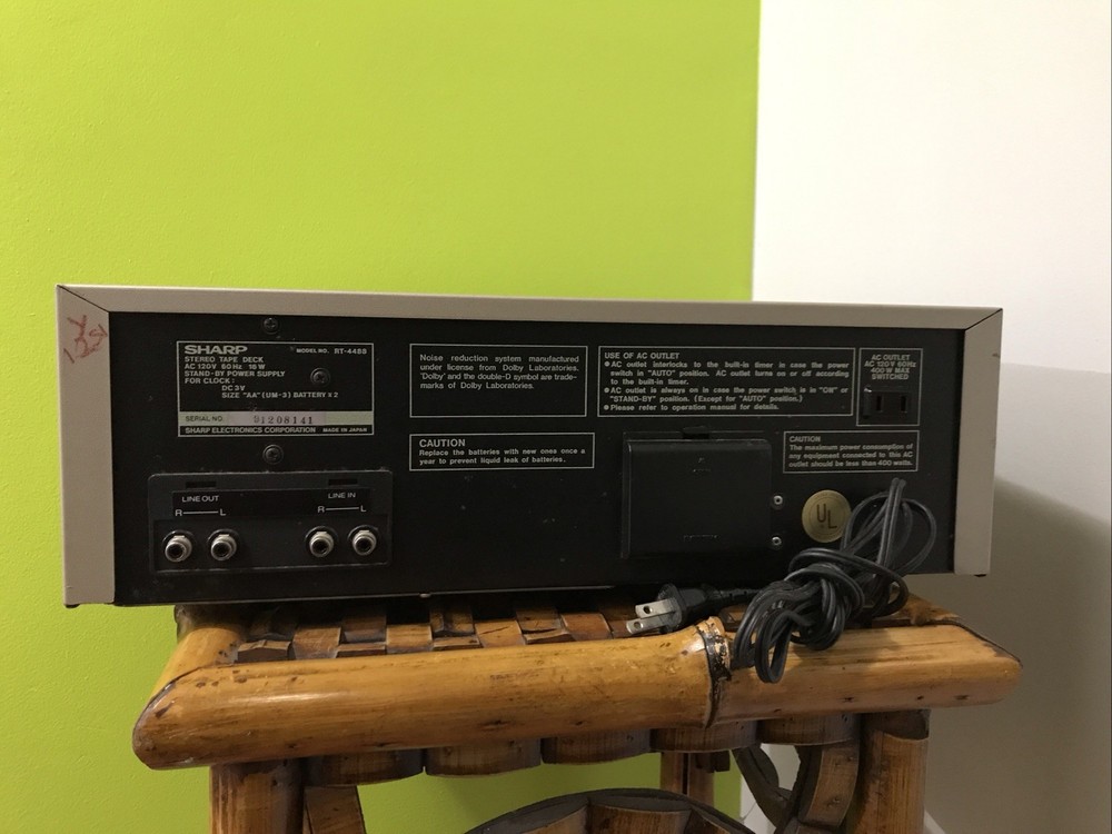 Vintage SHARP RT-4488 Computer Controlled Stereo Cassette Deck