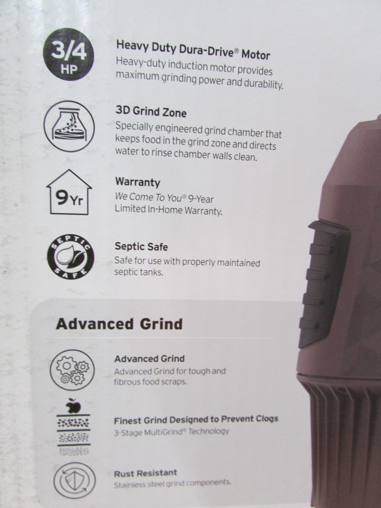 Garbage Disposal Insinkerator Evolution 1300 3/4 HP *NEW*