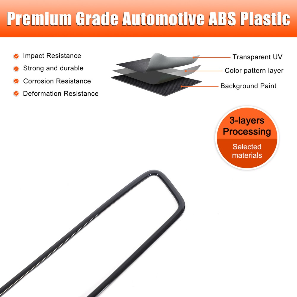 ABS Gloss Black Console Gear Shift Box Panel Cover For Cadillac Escalade 2021-24