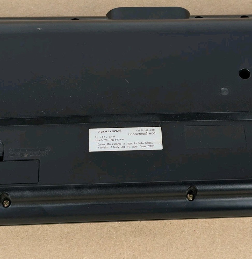 Realistic Concertmate 800 Rap-Master Electronic Keyboard & Scratch Pad TESTED