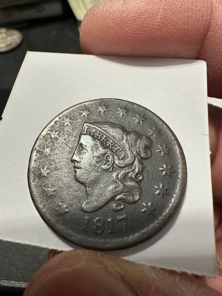 1817 large cent 15 stars VF-XF