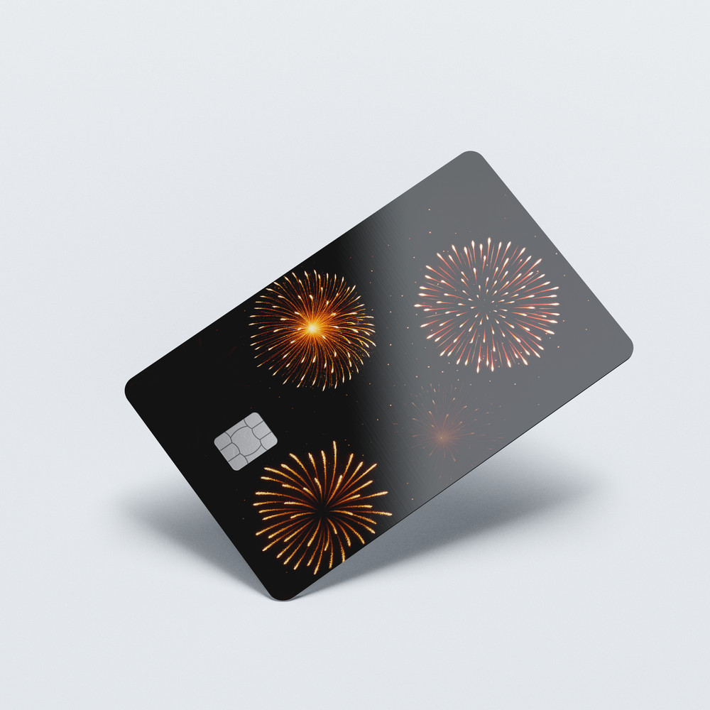Golden Firework Burst Card Skin