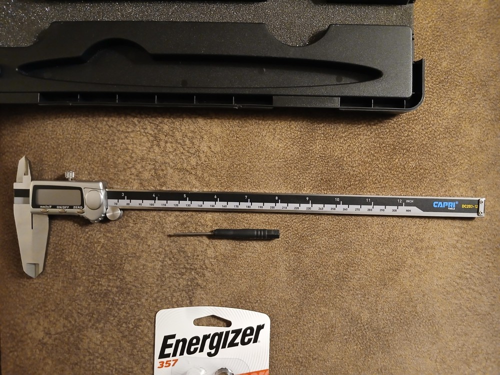 PEC TOOLS 12"/300mm CAPRI DIGITAL CALIPER LCD DISPLAY