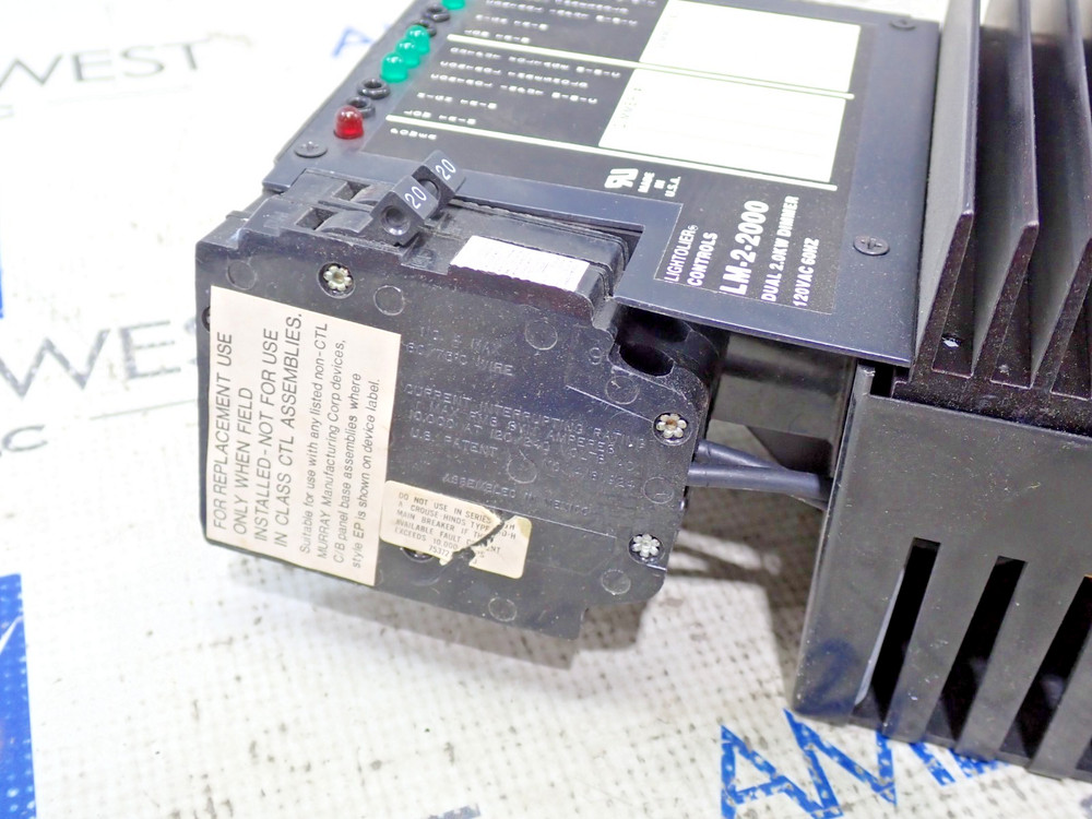 Lightolier Control LM-2-2000 Dual 2.0kw Dimmer 120VAC