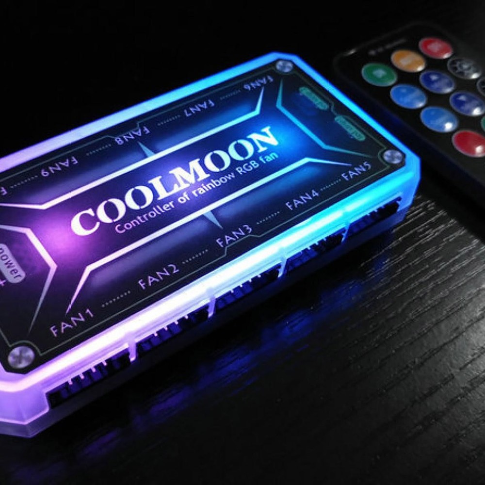 RGB Fan Controller Remote Control Computer Case PC Cooler Chassis Silent Fan Hub