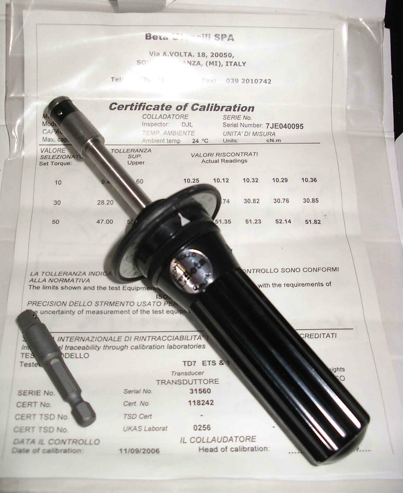 BETA Precision Dynometer Wrench - New -