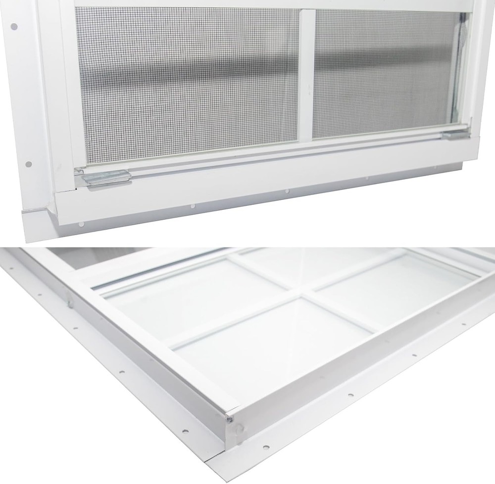 2-Pack 14"x21" Flush Mount Shed Windows - Durable Tempered Glass & Screen