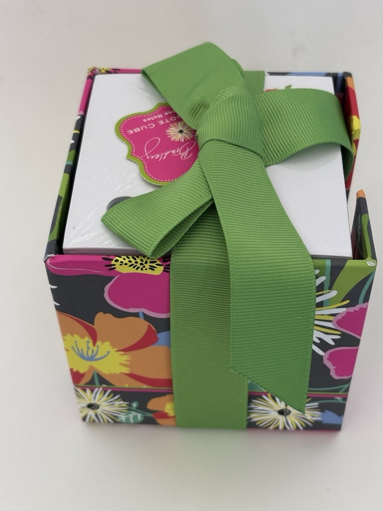 Vera Bradley Jazzy Blooms Take Note Cube Retired Pattern NEW Desk Gift