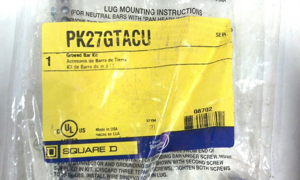 Square D PK27GTACU Grounding Bar Kit For HCN Panelboard