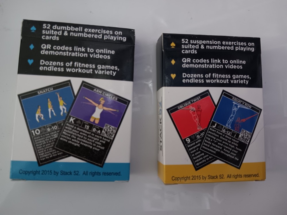 STACK 52 Dumbbell and Suspension Exercise Workout Card Games
