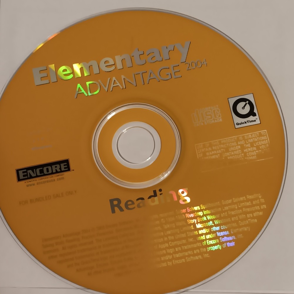 Lot of 8 ENCORE Elementary Advantage 2004 CD Software Discs, Used, Tested